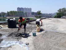 Major Repair Work Being Undertaken in Primary School Barhmajra to Stop Leakage From Roof